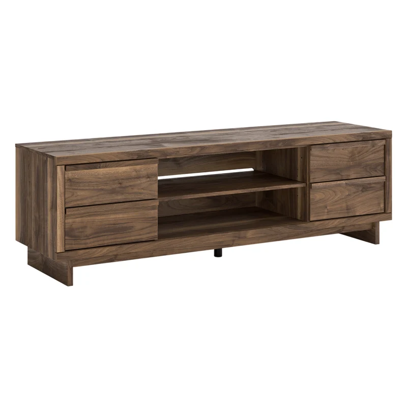 Meuble de télévision XL en bois/MDF brun avec 4 tiroirs - Zadilyn