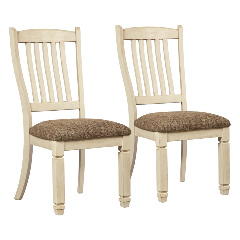 Ensemble de 2 chaises de salle à manger en bois avec assise rembourrée - Bolanburg
