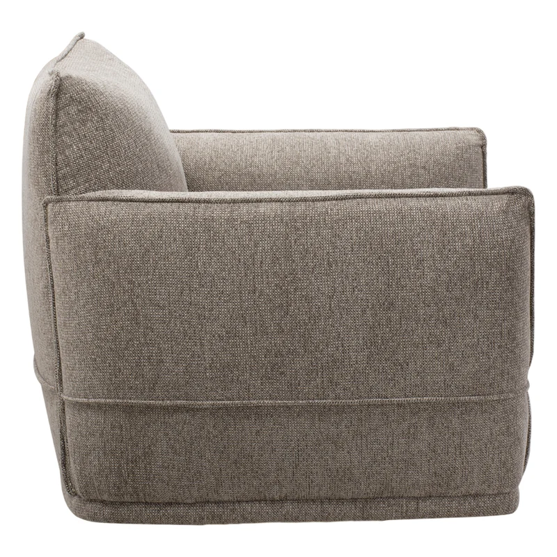 Fauteuil en tissu taupe - Scala