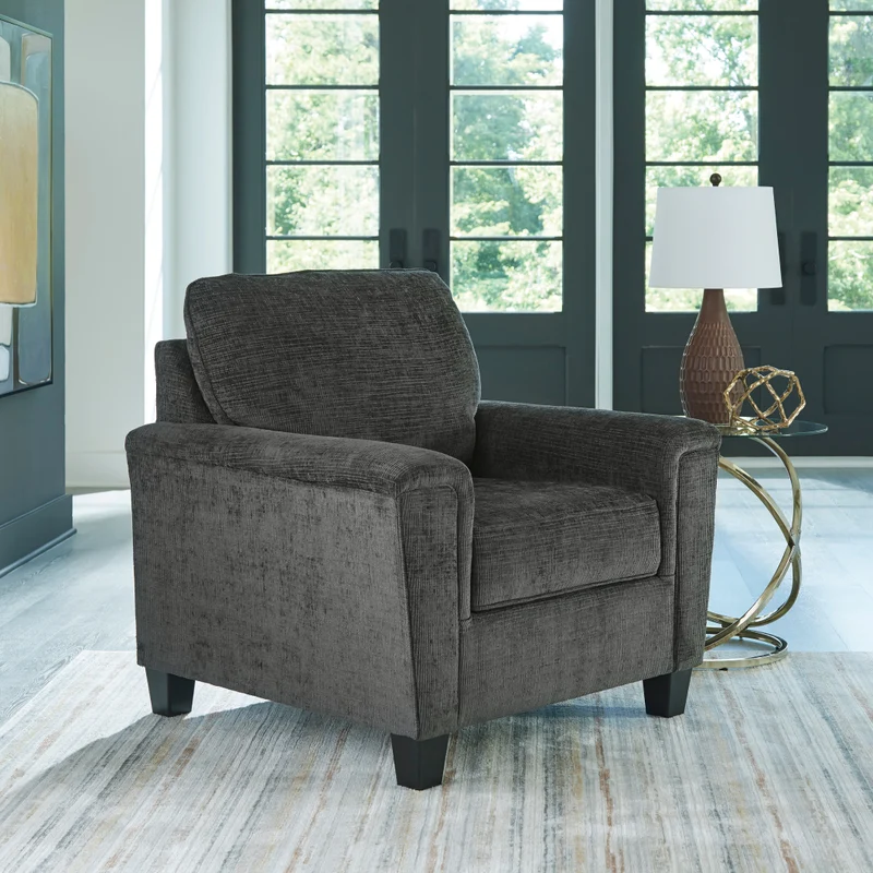 Fauteuil en tissu noir - Erinslane