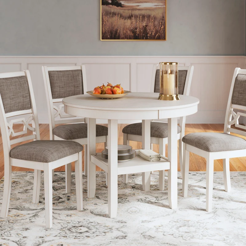 Ensemble de salle à manger avec 4 chaises d'une assise rembourrée - Erinberg