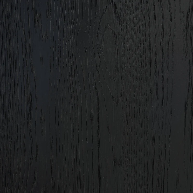 Buffet en bois/placage de chêne noir avec 3 portes vitrées - Rowanbeck