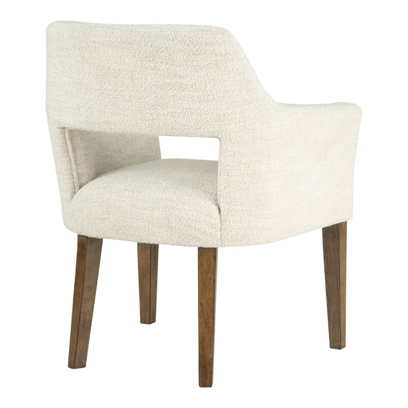 Ensemble de 2 chaises de salle à manger rembourrées en tissu beige - Baskinger