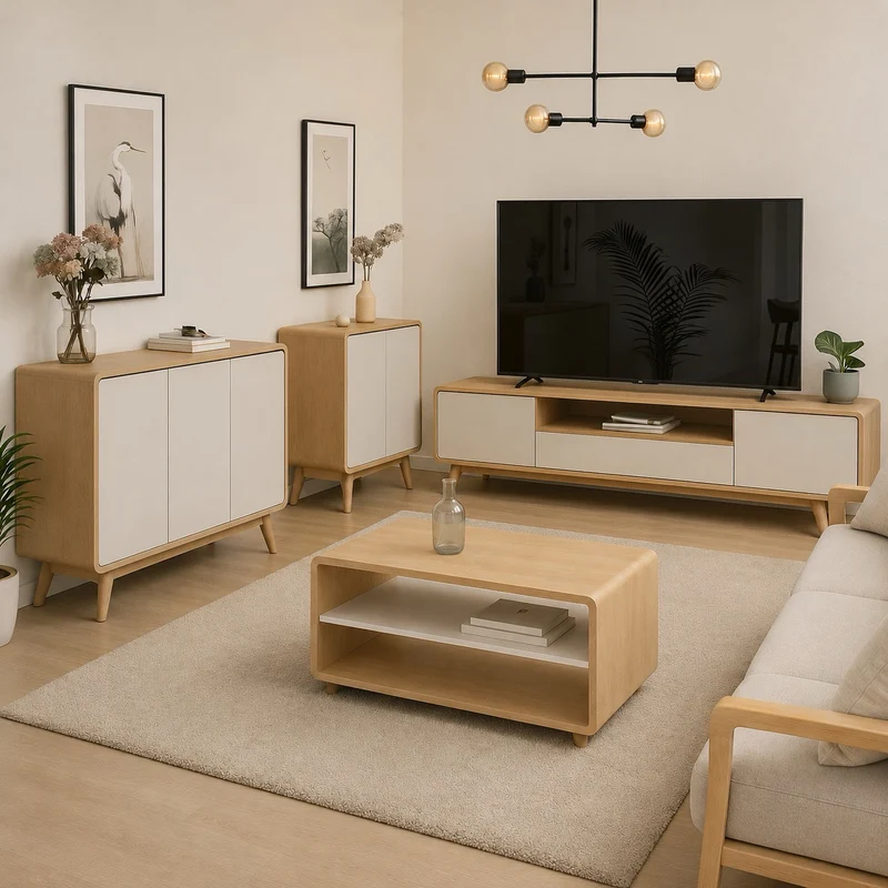 Buffet en bois massif Oslo 2 - NordicStory