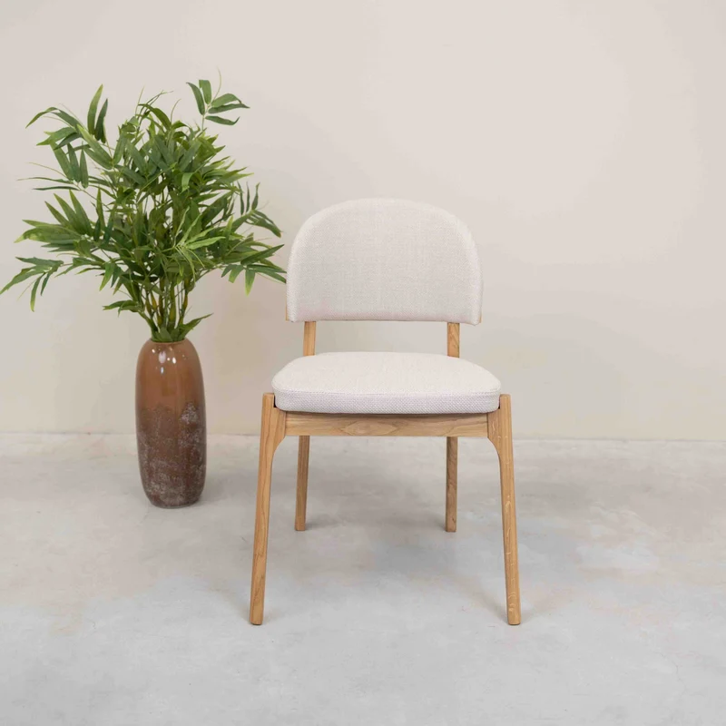 Chaise en bois massif de chêne Astrid, revêtement - Lot de 2 ou 4 chaises - NordicStory