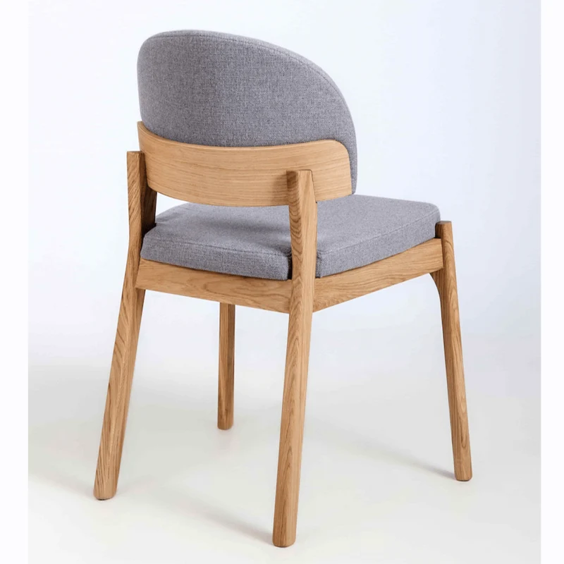 Chaise en bois massif de chêne Astrid, revêtement - Lot de 2 ou 4 chaises - NordicStory