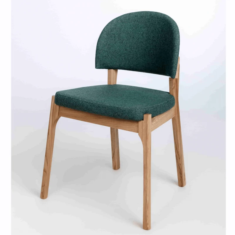 Chaise en bois massif de chêne Astrid, revêtement - Lot de 2 ou 4 chaises - NordicStory