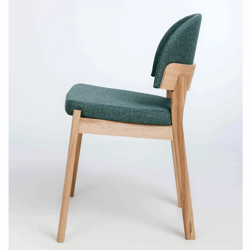 Chaise en bois massif de chêne Astrid, revêtement - Lot de 2 ou 4 chaises - NordicStory