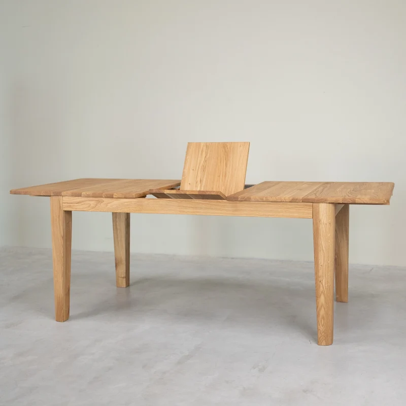 Table à manger rectangulaire extensible en bois massif de chêne Kodama - NordicStory