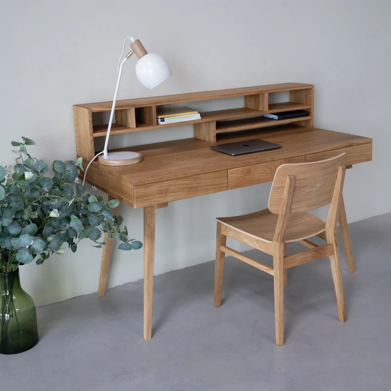 Bureau en bois massif de chêne Malmo 2 - NordicStory
