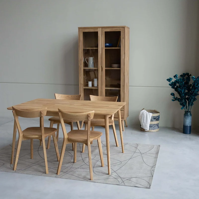 Table à manger extensible en bois massif de chêne Malmo 2 - NordicStory
