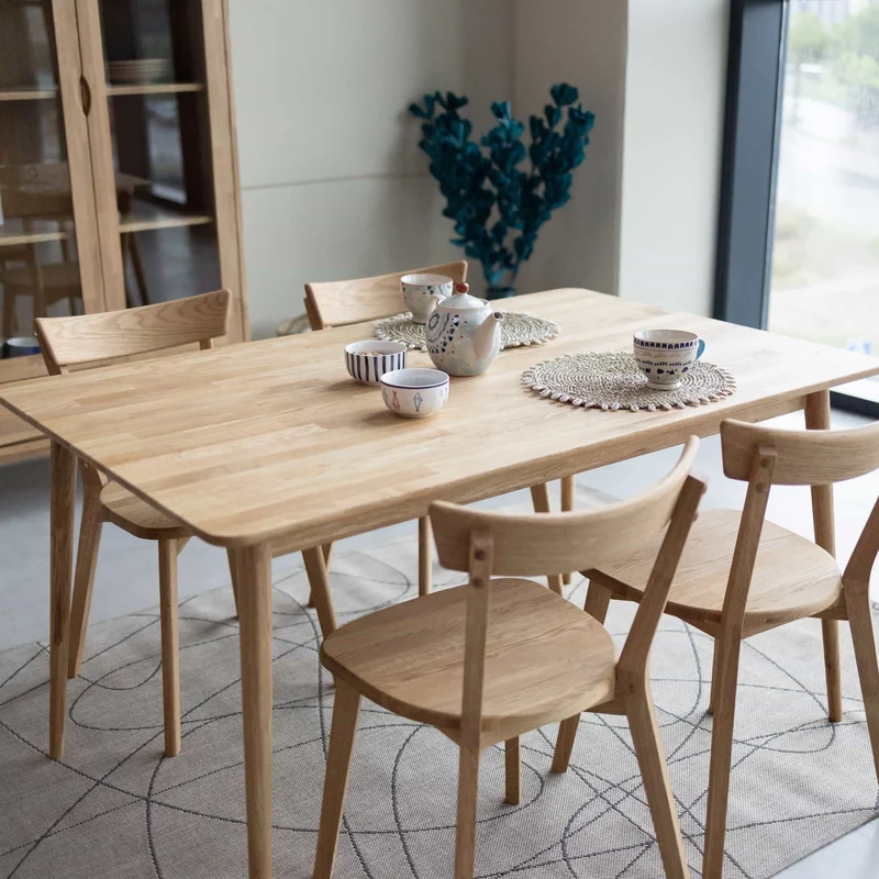 Table à manger extensible en bois massif de chêne Malmo 2 - NordicStory
