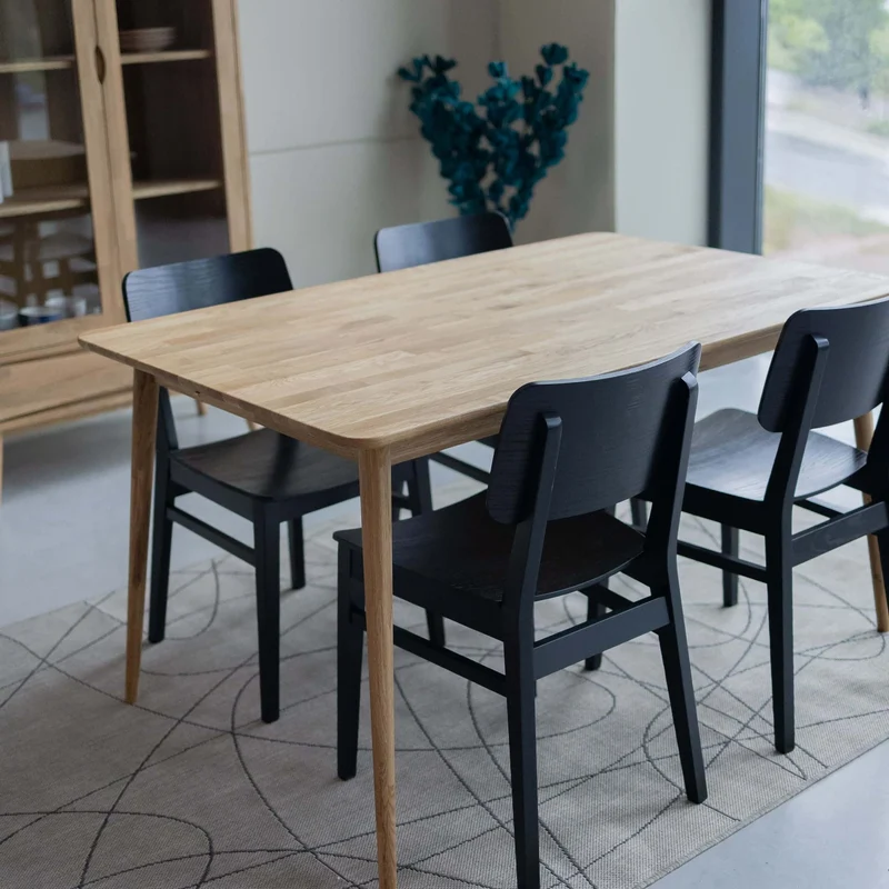 Table à manger extensible en bois massif de chêne Malmo 2 - NordicStory