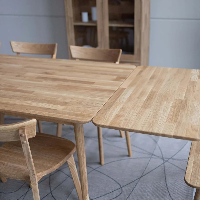 Table à manger extensible en bois massif de chêne Malmo 2 - NordicStory