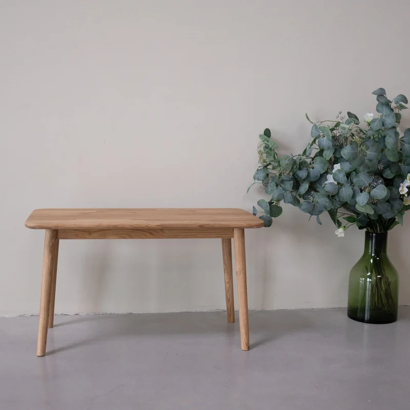 Banc ou table basse en bois massif de chêne Malmo - NordicStory
