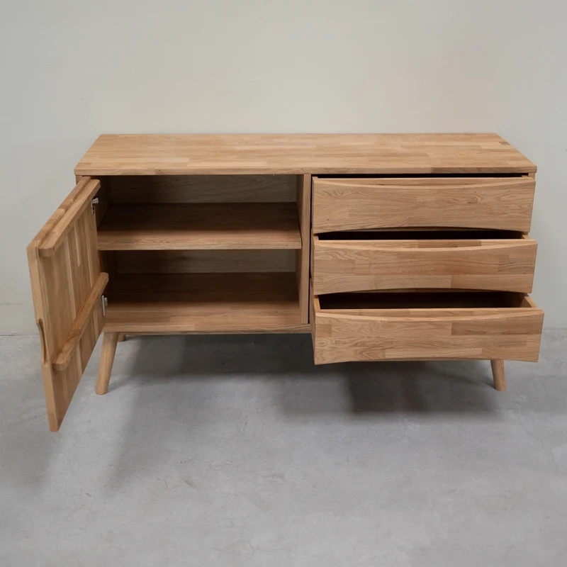 Buffet commode en bois massif de chêne Malmo 1 – NordicStory