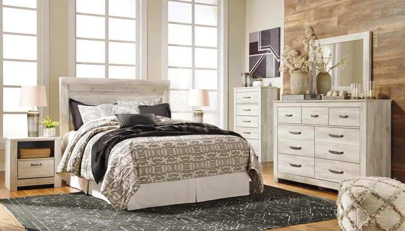Miroir du bureau en bois/placage blanc - Bellaby