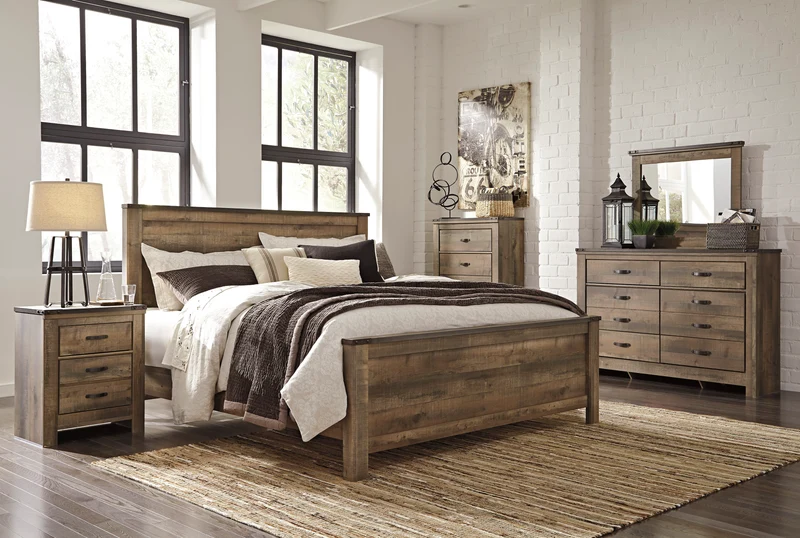 Mobilier de chambre à coucher 5 pièces Grand / Très grand - Trinell