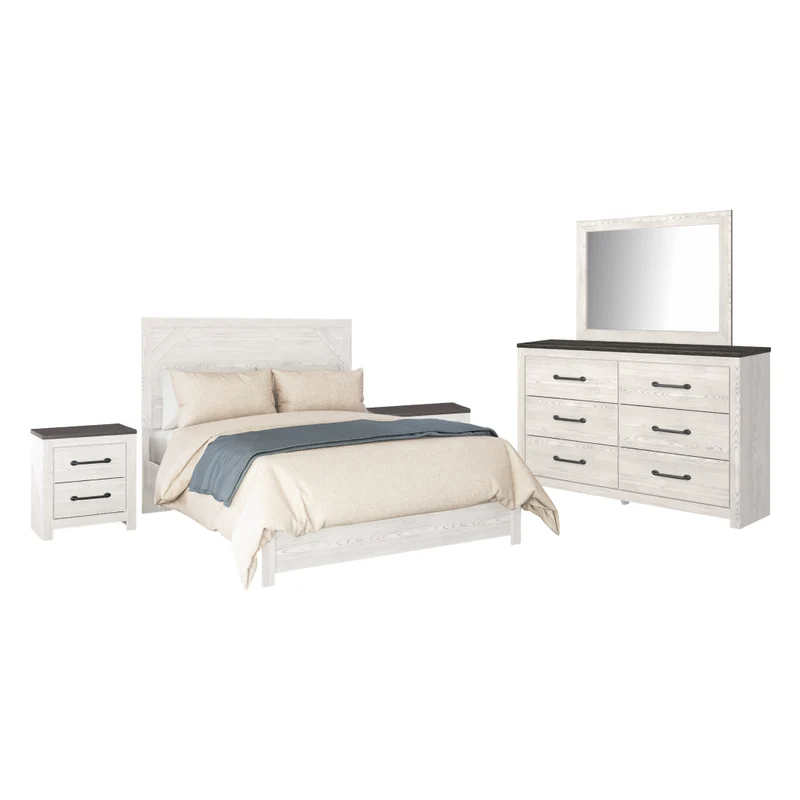 Mobilier de chambre à coucher 5 pièces Grand lit - Gerridan