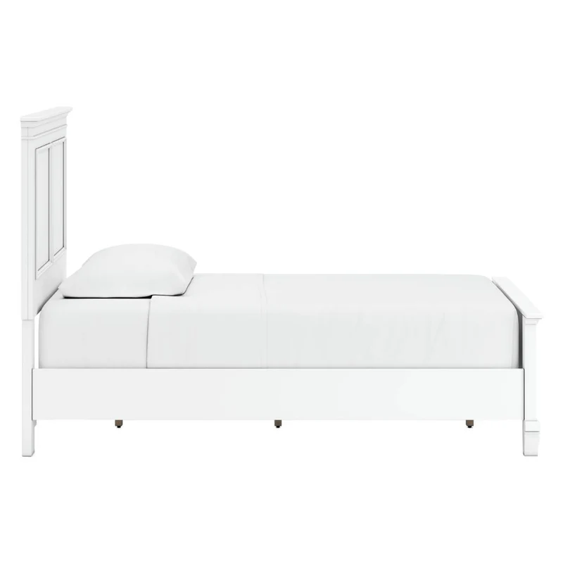Lit complet en bois/MDF blanc Simple / Double / Grand / Très grand - Fortman