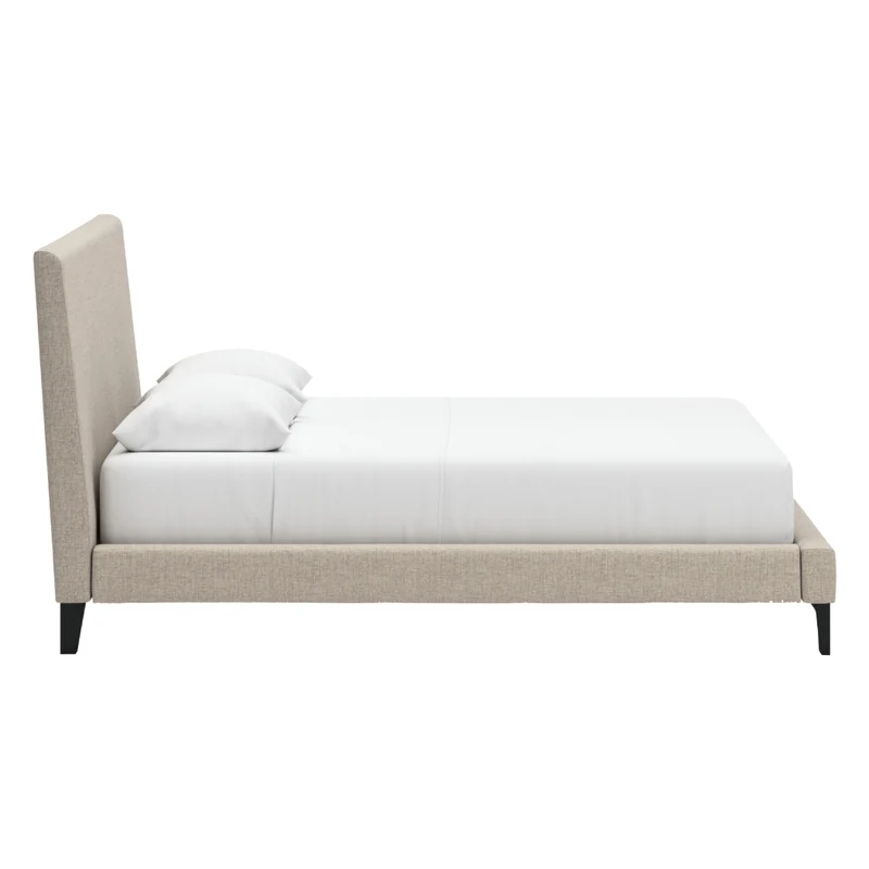 Lit complet rembourré en tissu beige Grand - Cielden