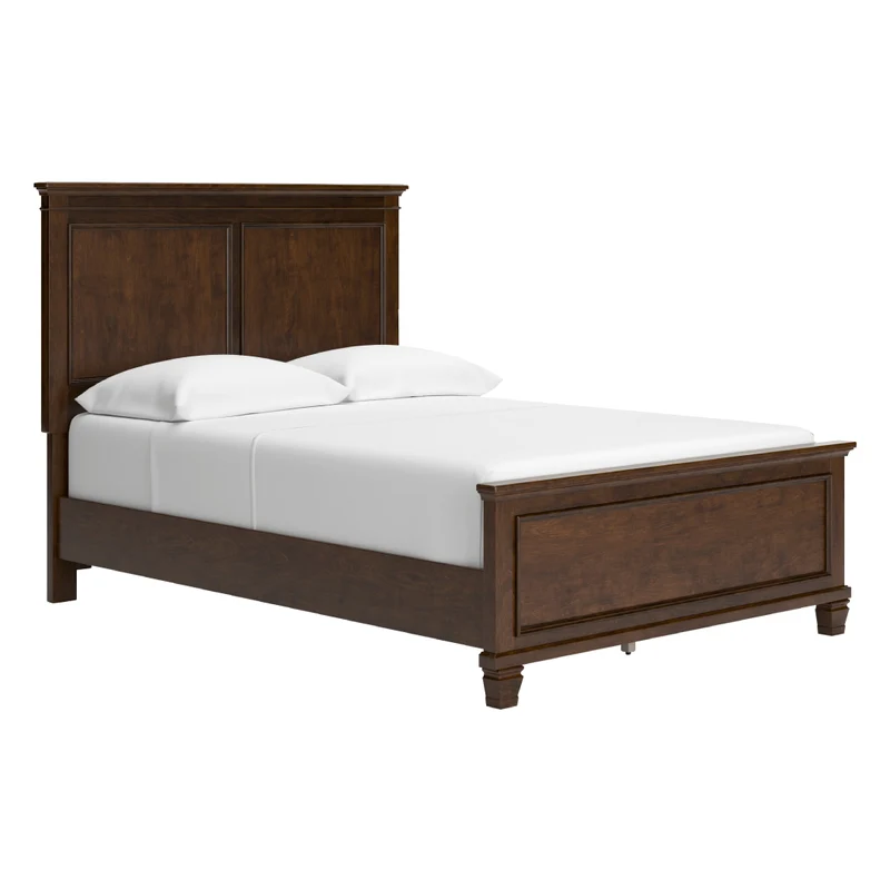 Lit complet en bois/placage brun foncé Simple / Double / Grand / Très grand - Danabrin