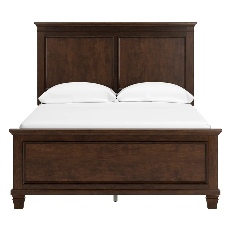 Lit complet en bois/placage brun foncé Simple / Double / Grand / Très grand - Danabrin