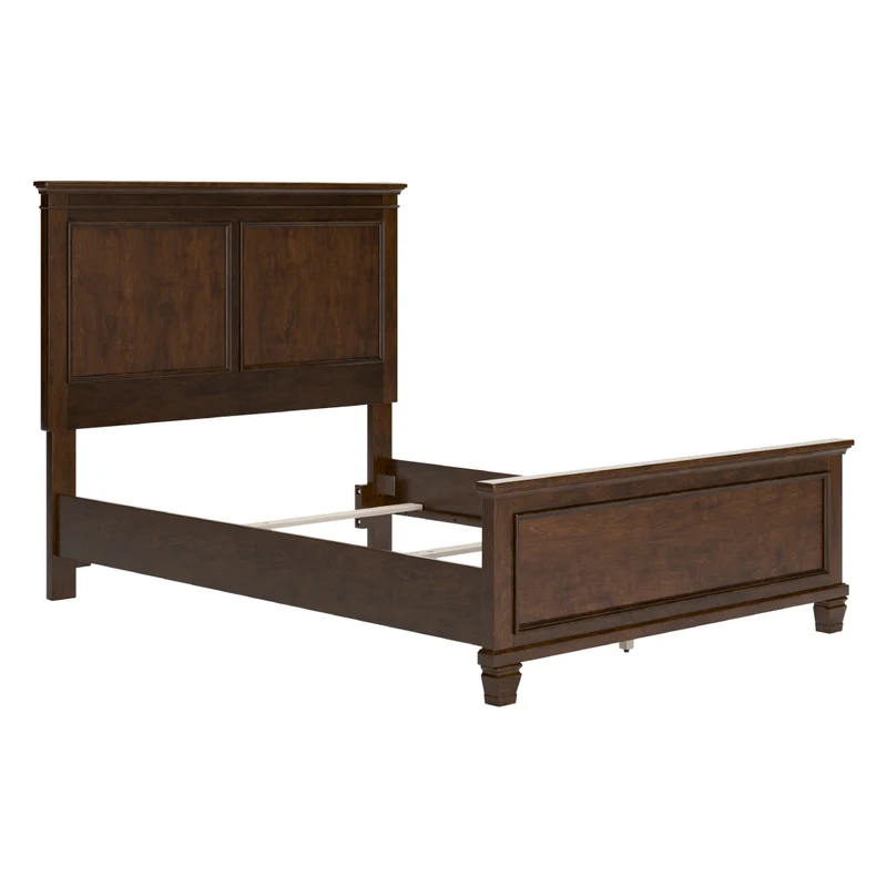 Lit complet en bois/placage brun foncé Simple / Double / Grand / Très grand - Danabrin