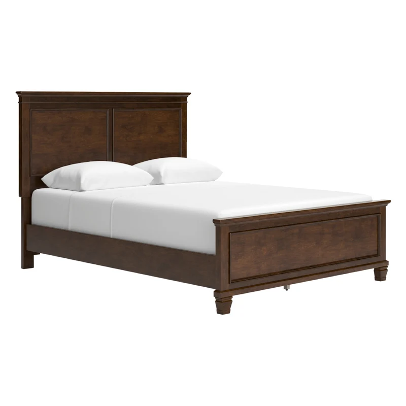 Lit complet en bois/placage brun foncé Simple / Double / Grand / Très grand - Danabrin