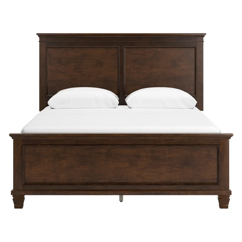 Lit complet en bois/placage brun foncé Simple / Double / Grand / Très grand - Danabrin
