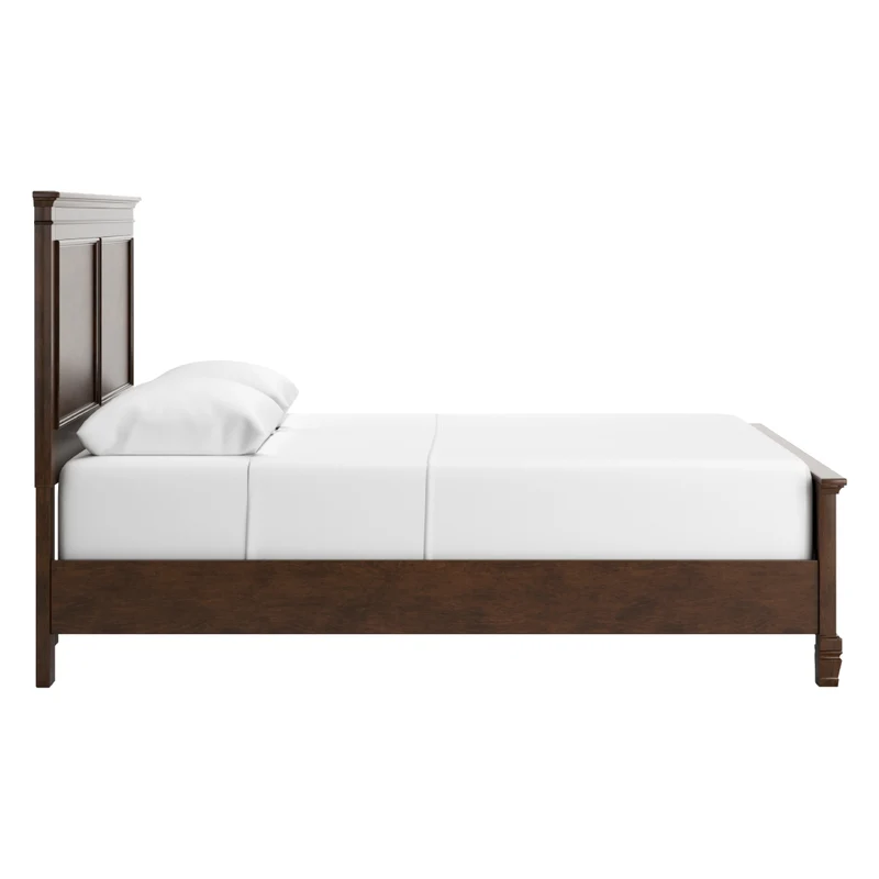 Lit complet en bois/placage brun foncé Simple / Double / Grand / Très grand - Danabrin