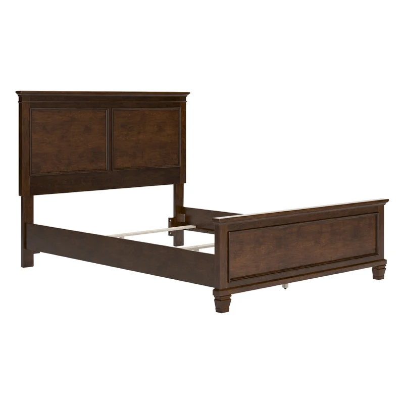 Lit complet en bois/placage brun foncé Simple / Double / Grand / Très grand - Danabrin