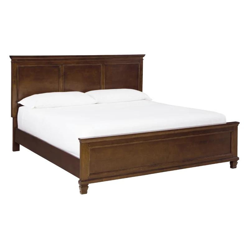Lit complet en bois/placage brun foncé Simple / Double / Grand / Très grand - Danabrin