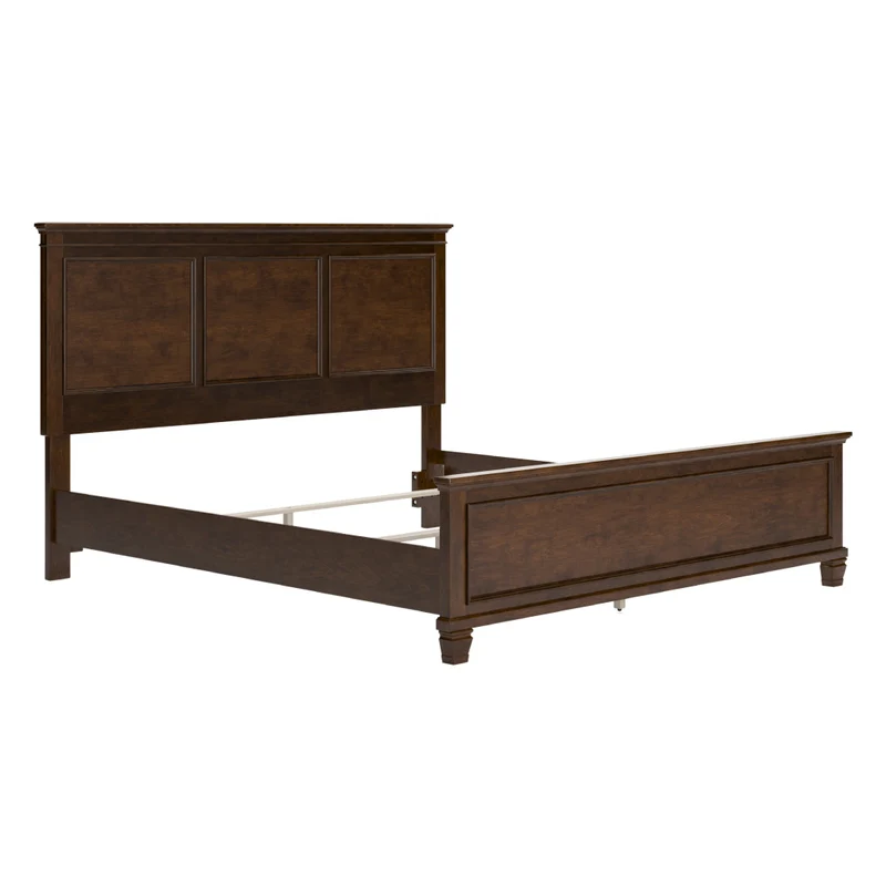 Lit complet en bois/placage brun foncé Simple / Double / Grand / Très grand - Danabrin
