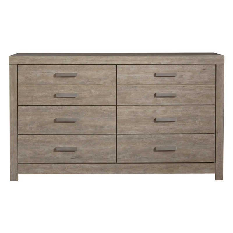 Bureau à 6 tiroirs en bois/placage gris - Culverbach