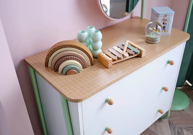 Ensemble de chambre jeune moderne vert JOLLY