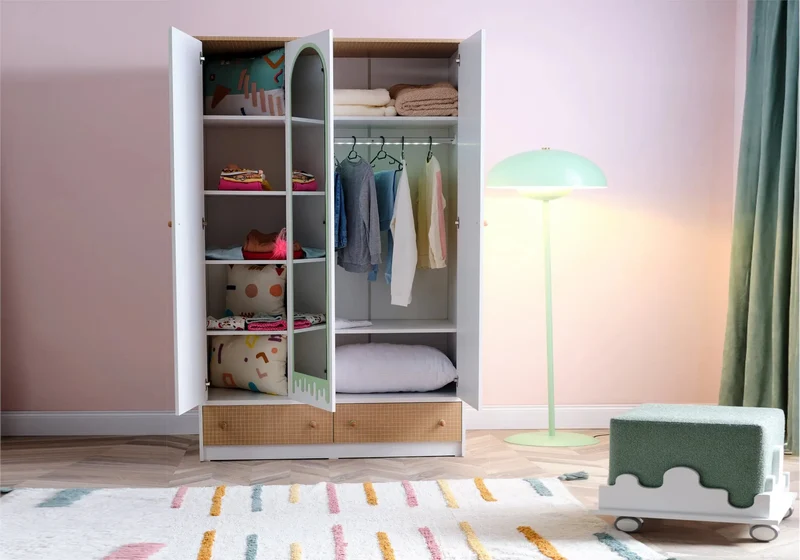 Ensemble de chambre jeune moderne vert JOLLY