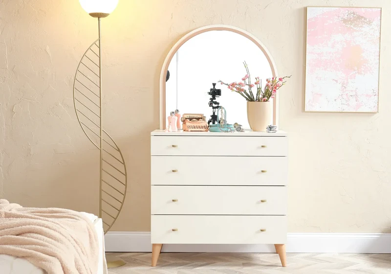 Ensemble de chambre jeune moderne orange LORENA