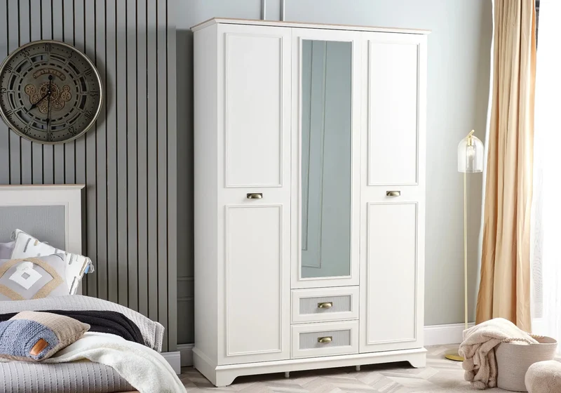 Ensemble de chambre jeune moderne blanc ODESSA