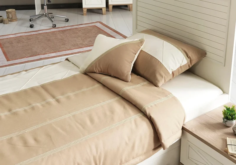 Ensemble complet de chambre moderne cappuccino LUNA