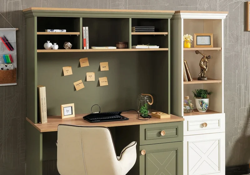 Ensemble complet de chambre moderne vert ATLAS