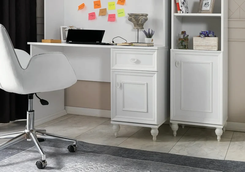 Ensemble de chambre pour jeune moderne blanc ANGEL
