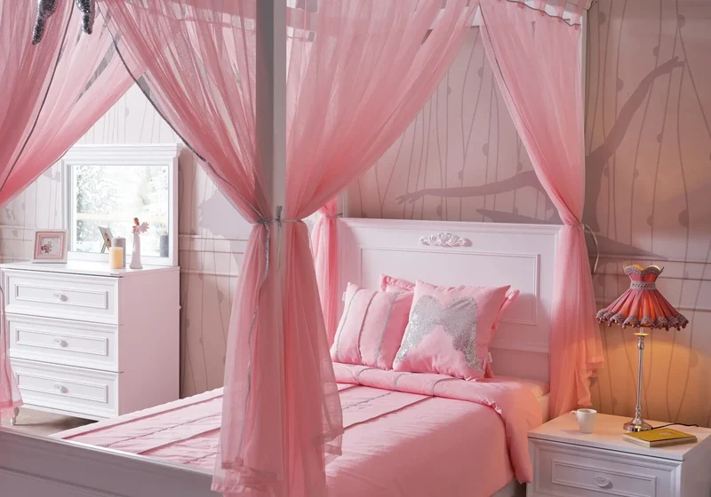Ensemble de chambre pour jeune moderne blanc ANGEL