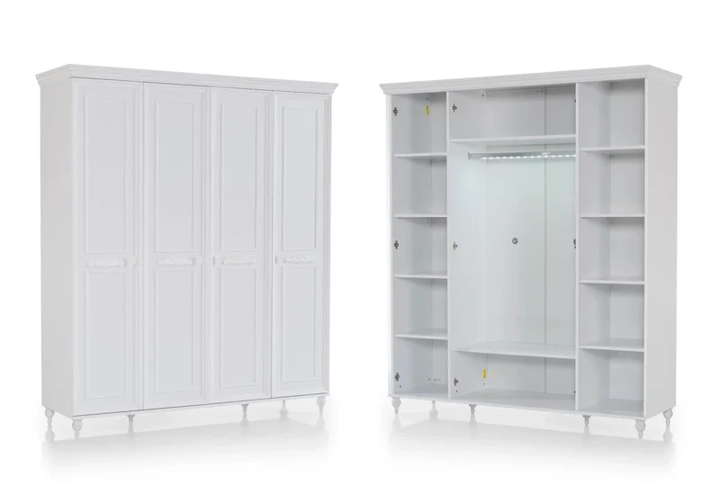 Ensemble de chambre pour jeune moderne blanc ANGEL