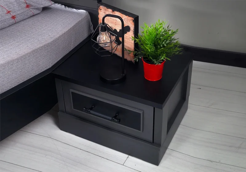 Ensemble de chambre pour jeune gris LONDON