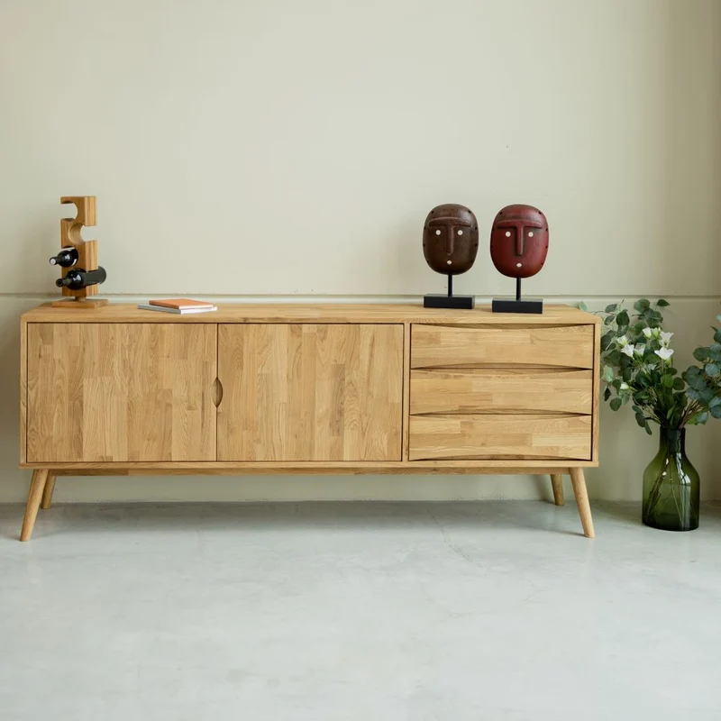 Buffet en bois massif de chêne Malmo – NordicStory