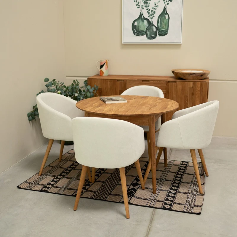 Chaise en bois massif de chêne Ana, revêtement - NordicStory