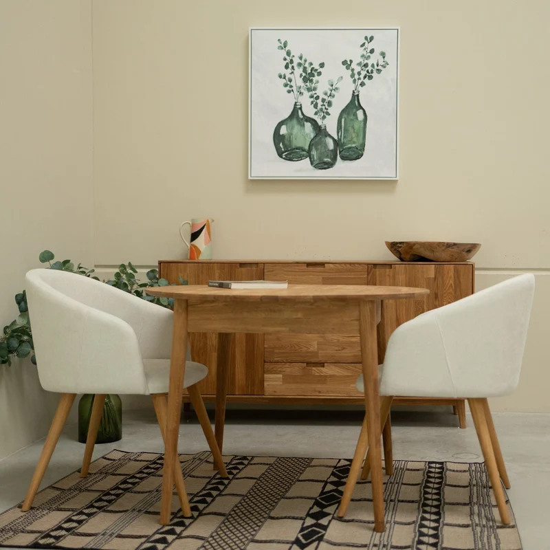Chaise en bois massif de chêne Ana, revêtement - NordicStory