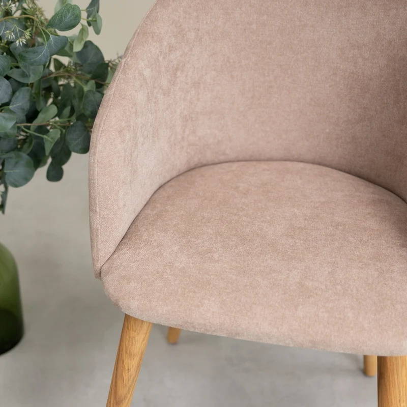 Chaise en bois massif de chêne Ana, revêtement - NordicStory