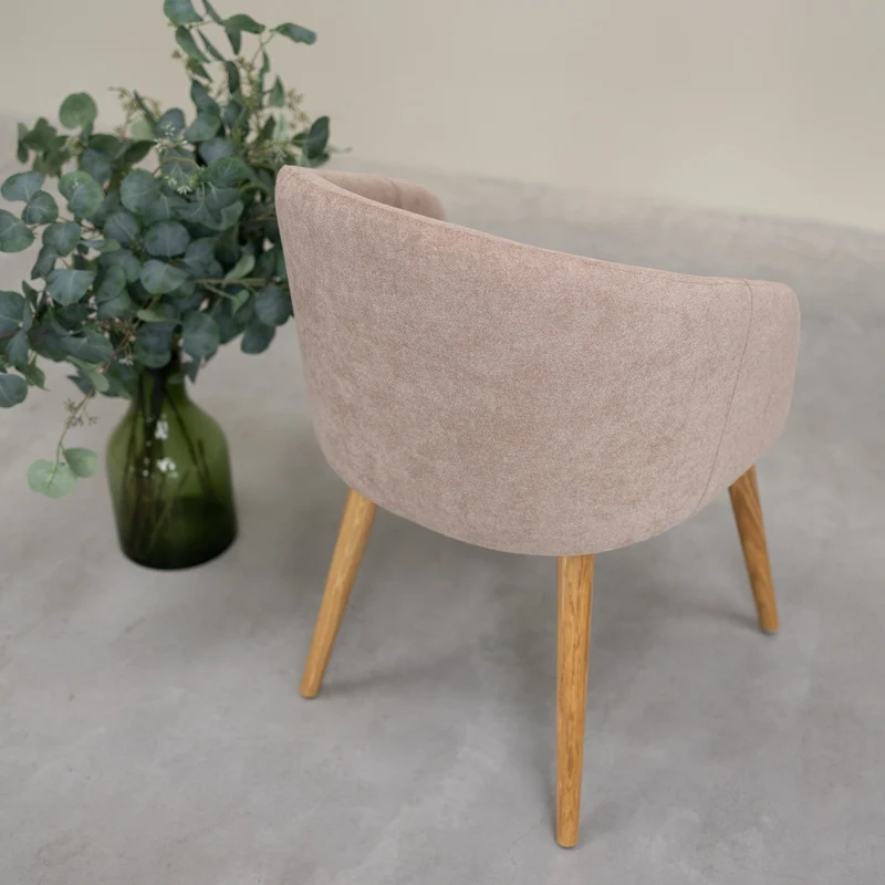Chaise en bois massif de chêne Ana, revêtement - NordicStory